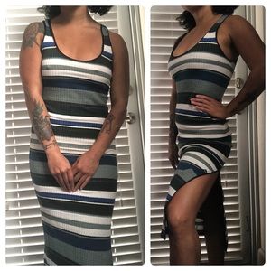 MASSIMO DUTTI Long Striped Knit Dress!